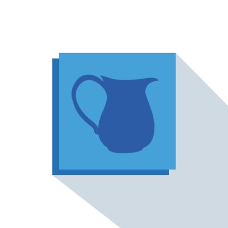 Isolated blue banner with a mineral water icon and text on a white backgroundのイラスト素材