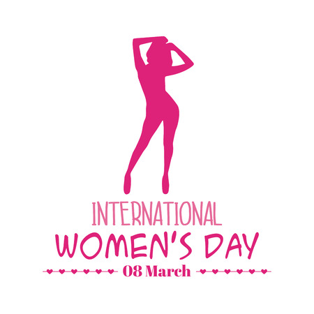 White background with an isolated silhouette of a woman and textのイラスト素材