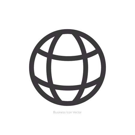 Isolated globe icon on a white backgroundのイラスト素材