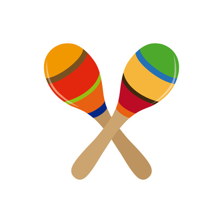 Isolated pair of maracas on a white backgroundのイラスト素材
