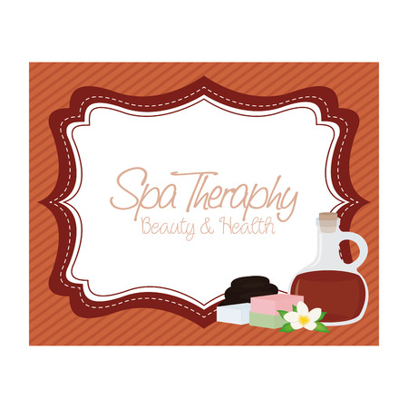 Textured background with text and some spa objectsのイラスト素材