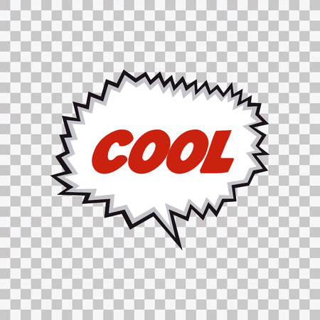 Isolated comic expression with text on a white textured backgroundのイラスト素材