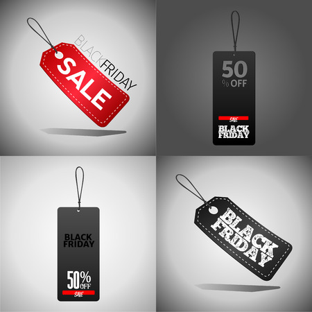 Set of black friday labels, Vector illustrationのイラスト素材