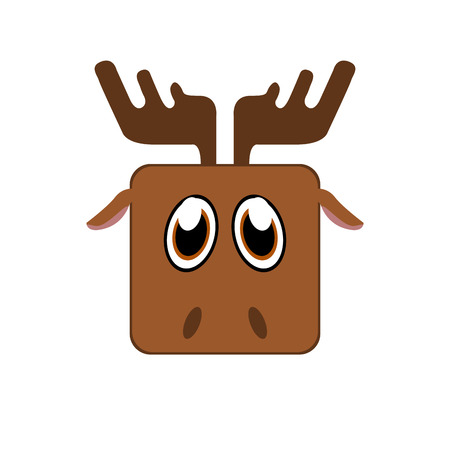 Isolated face of a deer, Vector illustrationのイラスト素材