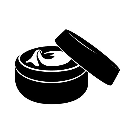 Isolated silhouette of a bottle of skin cream, Spa icon Vector illustrationのイラスト素材