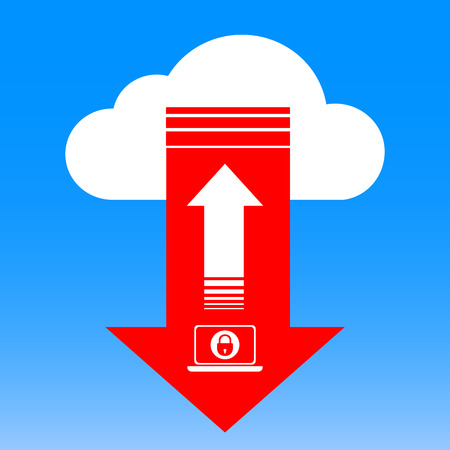 Cloud computing graphic design, Vector illustrationのイラスト素材