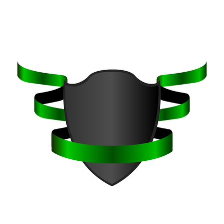 Isolated heraldry shield with a ribbon, Vector illustrationのイラスト素材