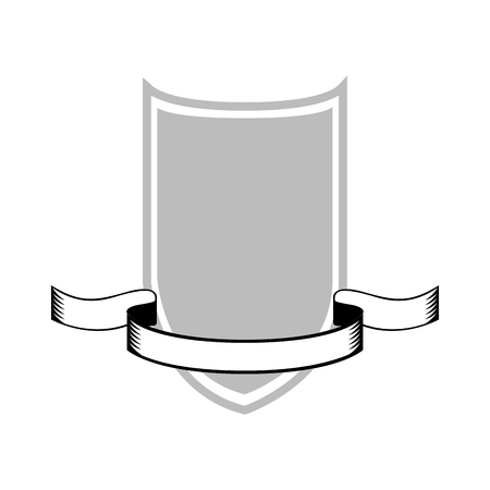 Isolated heraldry shield with a ribbon, Vector illustrationのイラスト素材