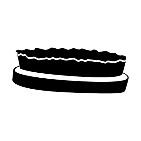 Isolated silhouette of a hair brush, Spa icon Vector illustrationのイラスト素材