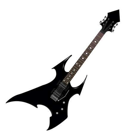 Isolated guitar on a white background, Vector illustrationのイラスト素材