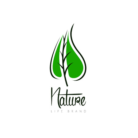Isolated nature logo with text, Vector illustrationのイラスト素材