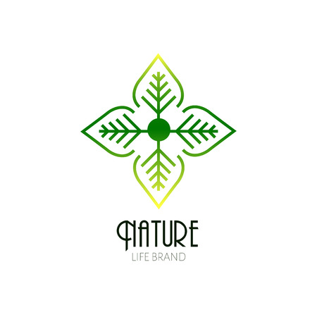 Isolated nature logo with text, Vector illustrationのイラスト素材