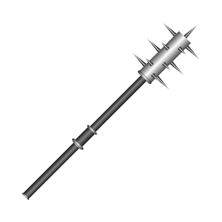 Isolated mace on a white background, Vector illustrationのイラスト素材