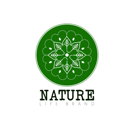 Isolated nature logo with text, Vector illustrationのイラスト素材