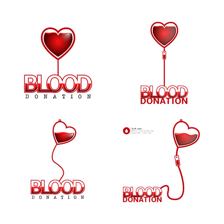 Colored blood donation graphic designs, Vector illustrationのイラスト素材