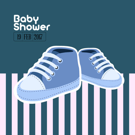 Colored baby shower graphic design, Vector illustrationのイラスト素材