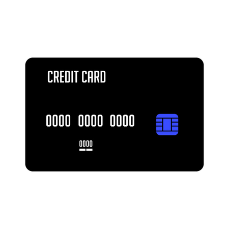 Isolated credit card icon on a white background, Vector illustrationのイラスト素材