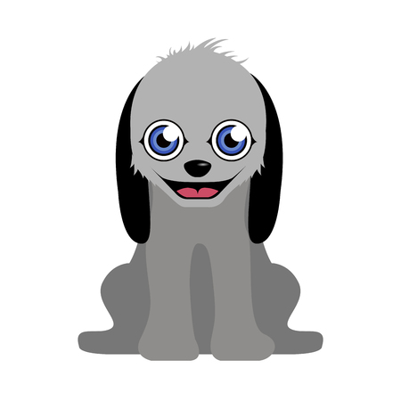 Isolated cute dog on a white background, Vector illustrationのイラスト素材