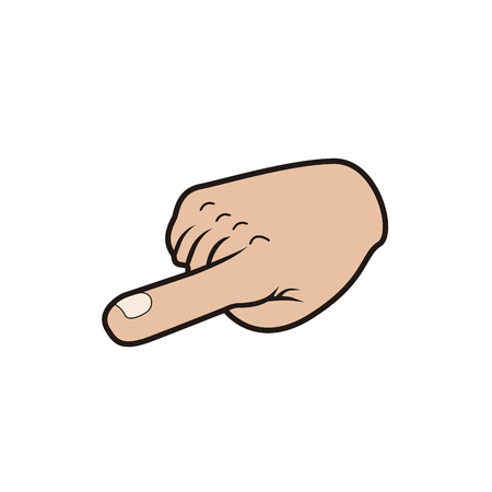 Isolated hand signal on a white background, Vector illustrationのイラスト素材