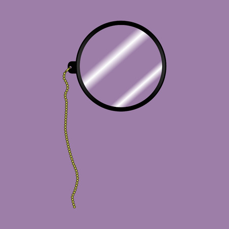 Isolated monocle on a colored background, Vector illustrationのイラスト素材