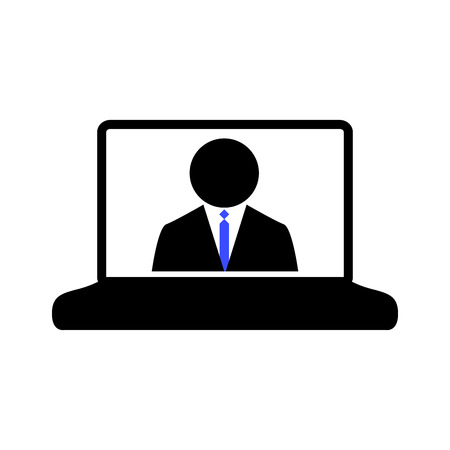 Isolated businessman icon on a white background, Vector illustrationのイラスト素材