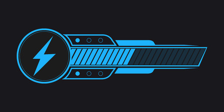 Isolated video game bar on a black background, Vector illustrationのイラスト素材