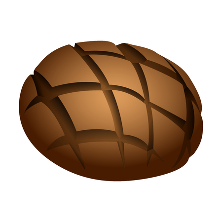 Isolated bread on a white background, Vector illustrationのイラスト素材