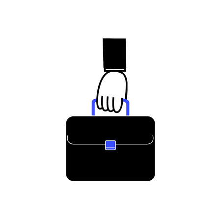 Isolated suitcase icon on a white background, Vector illustrationのイラスト素材