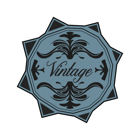 Isolated vintage label graphic design illustrationのイラスト素材
