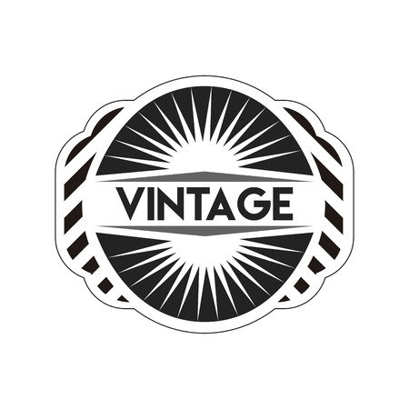 Isolated vintage label graphic design, illustrationのイラスト素材