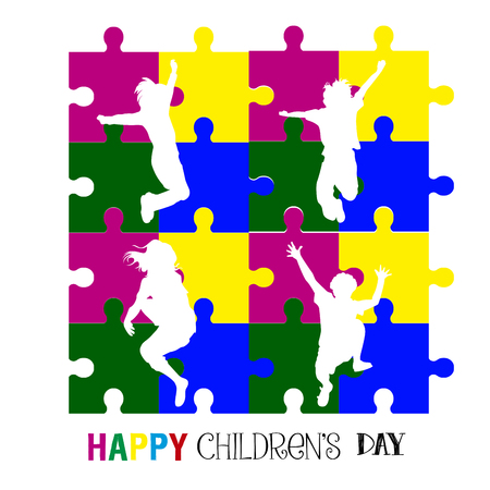 Happy children's day graphic designs, illustrationのイラスト素材