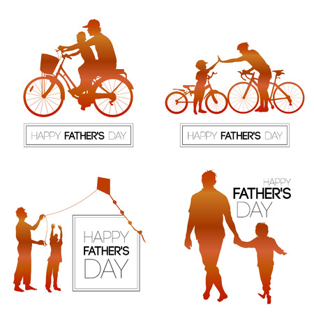 Happy father's day graphic designs, Vector illustrationのイラスト素材
