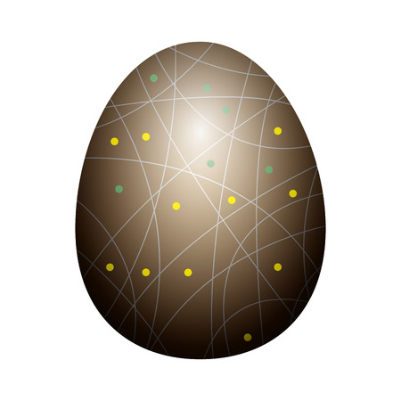 Isolated textured easter egg on a white background, Vector illustrationのイラスト素材