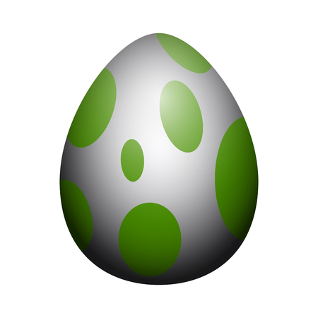 Isolated textured easter egg on a white background, Vector illustrationのイラスト素材