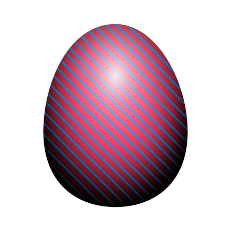 Isolated textured easter egg on a white background, Vector illustrationのイラスト素材
