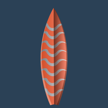 Isolated Surfboard on a blue background, Vector illustrationのイラスト素材