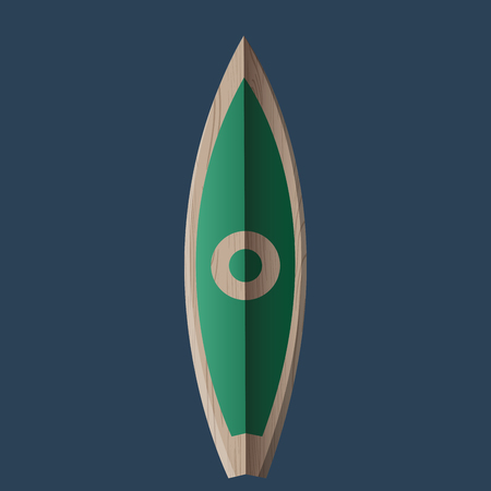 Isolated Surfboard on a blue background, Vector illustrationのイラスト素材