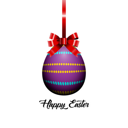 Isolated easter egg on a white background, Vector illustrationのイラスト素材