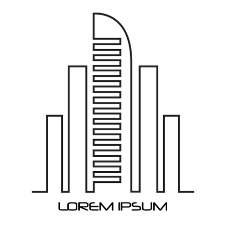 Isolated abstract building logo on a white background, Vector illustrationのイラスト素材