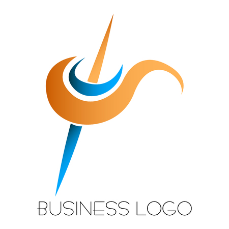 Isolated business logo on a white background, Vector illustrationのイラスト素材