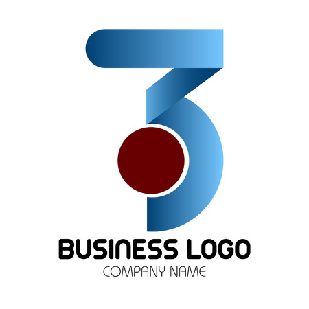 Isolated business logo on a white background, Vector illustrationのイラスト素材