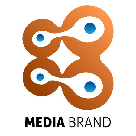 Isolated business logo on a white background, Vector illustrationのイラスト素材