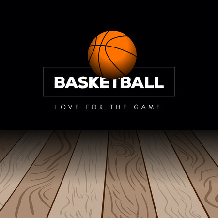 Isolated basketball ball on the field, Vector illustrationのイラスト素材