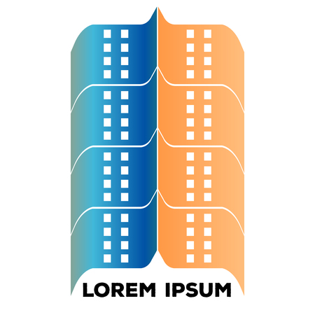 Isolated abstract building logo on a white background, Vector illustrationのイラスト素材
