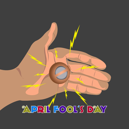 April fools day graphic design, Vector illustrationのイラスト素材