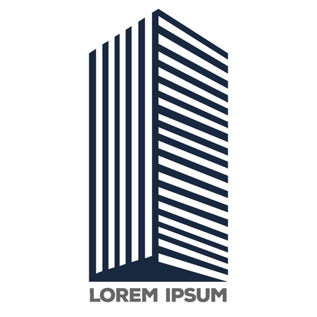 Isolated abstract building logo on a white background, Vector illustrationのイラスト素材
