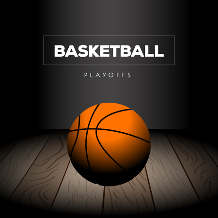 Isolated basketball ball on the field, Vector illustrationのイラスト素材