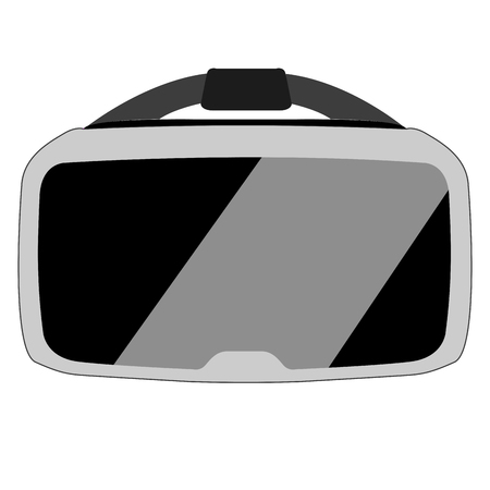 Isolated virtual reality glasses on a white background, Vector illustrationのイラスト素材