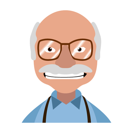 Isolated portrait of a man, Vector illustrationのイラスト素材