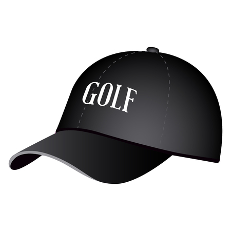 Isolated traditional golf hat on a white background, Vector illustrationのイラスト素材